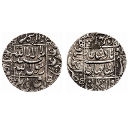 Shah Jahan I, Silver Rupee, 11.47g, broad flan, Ahmadabad Mint, AH 1043/6 RY, legends in s