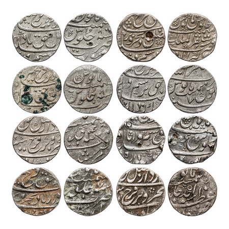 Farrukhsiyar, Silver Rupee (8 Coins), different mints and type, Ahmadabad AH xx31/8 RY, Ak