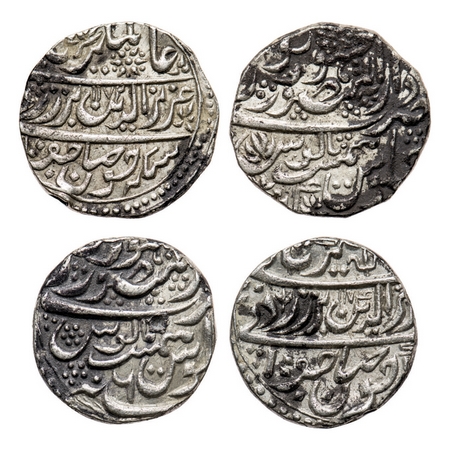 Jodhpur, Silver Rupee (2 Coins), Mughal Issue (1754-1759 AD), INO Alamgir II, Dar ul Mansu