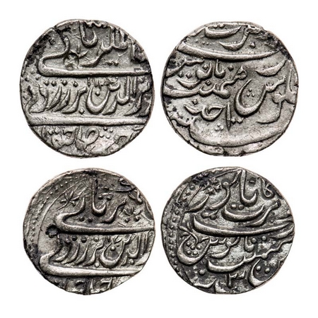 Jodhpur, Silver Rupee (2 Coins), Mughal Issue (1754-1759 AD), INO Alamgir II, Dar ul Barka