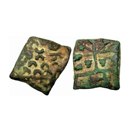 Maharathis of Satavahana Era, Vidarbha (150-200 AD), Copper Unit, 3.28g, Maharathi Talatha