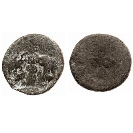 Satavahanas, Siri Satakarni, Paithan Region, Gajalakshmi type, Lead Unit, 24.28g, Obv: Abh