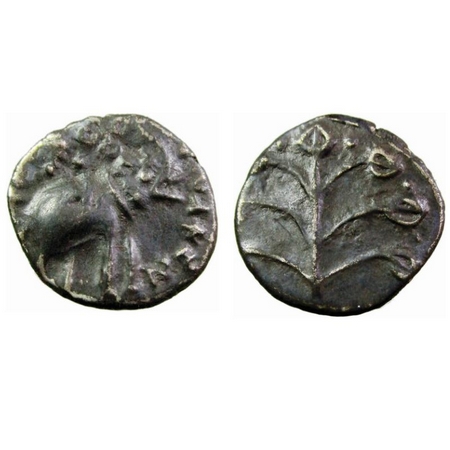 Satavahanas, Kochhiputa Siri Satakani (c. 50-30 BC), Nasik region, Arsenical Copper, 3.84g