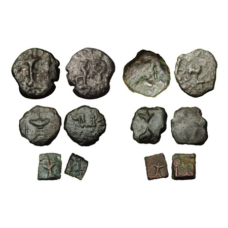 Western Kshtrapas, Bhumaka Ksaharata As ksatrapa, mid 1st century AD (?), Copper Units (6 