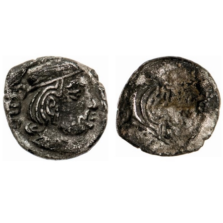Western Kshatrapa, Rudrasena II, son of Viradaman, as Mahakshatrapa, Silver Drachma, 1.88g