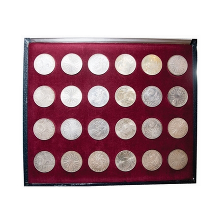 Germany, Proof Set Silver 10 Mark (24 Coins), 1972 Munich Olympics, complete set of four m