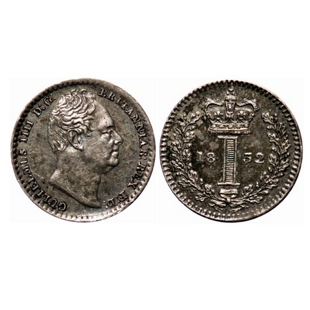 Great Britain, Silver (0.925 silver) Penny, 0.45g, William IV, 1832, Obv: Bust Facing Righ