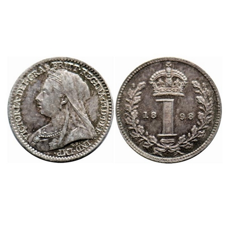 Great Britian, Silver (0.9250 Silver), 0.48g, 1 Penny, 1898, Victoria Queen. KM 775. Toned