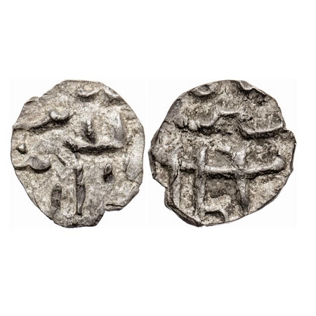 Bengal Sultanate, Silver 1/16 Tanka, 0.63g, 'Ala' Al-Din Husain (AH 899-925 / AD 1493-1519