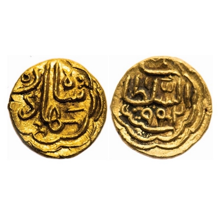 Gujarat Sultanate, Gold 1/3 Tanka, 2.29g, Bahadur Shah (AH 932-943/1526-1537 AD), AH 942, 