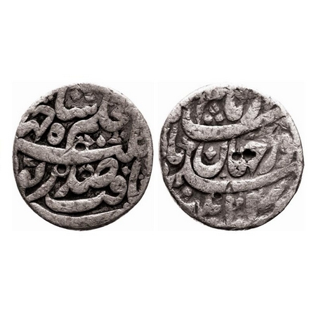 Jahangir with Noor Jahan Begum, Silver Rupee, 11.28g, Patna Mint, AH (1037)/22 RY, Poetic 