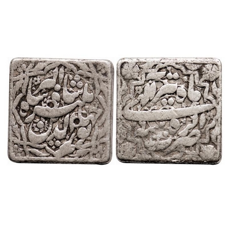 Jahangir, Silver Square Rupee, 11.11g, Agra Mint, AH 1020 / 6 RY, Month Tir. KM 147.2. Tes