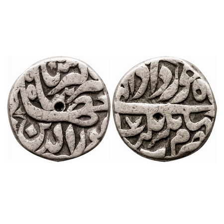Jahangir, Silver Rupee, 10.77g, Jahangirnagar Mint, RY 17, Month Khurdad. KM 145.7. Test m