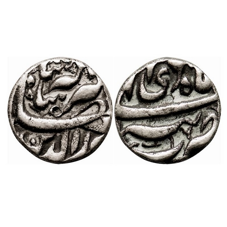 Jahangir, Silver Rupee, 10.78g, Tatta Mint, RY 16, Month Di. KM 145.17. Test mark, About V