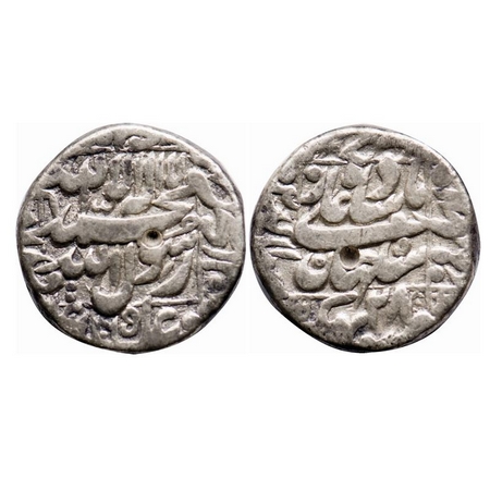 Shah Jahan I, Silver Rupee, 11.17g, Bhakkar Mint, AH 1065 / 28 RY. KM 235.7. Test marks, A