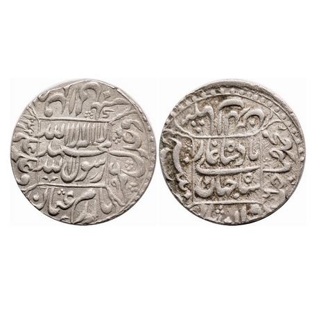 Shah Jahan I, Silver Rupee, 11.42g, Patna Mint, AH 1042 / 6 RY, legends in square area, co