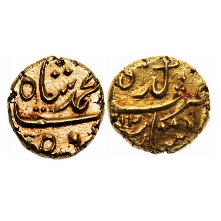 Muhammad Shah, Gold Pagoda, 3,34g, Imtiyazgadh Mint, RY 12. KM E440.1 Extremley Fine, Rare