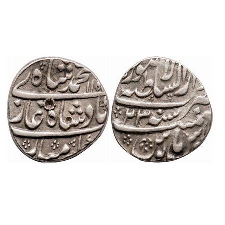 Muhammad Shah, Silver Rupee, 11.41g, Dar us Sultanat Lahore Mint, AH 115(4) / 23 RY. KM 43