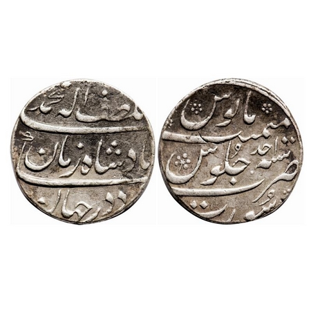 Muhammad Shah, Silver Rupee, 11.40g, Surat Mint, AH 1131/RY Ahd, Ba Luft Allah Badshah-i- 