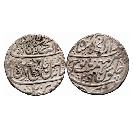 Shah Alam II, Silver Rupee, 11.07g, Dar ul Khilafat Shahjahanabad Mint, AH 1202 / 29 RY, w