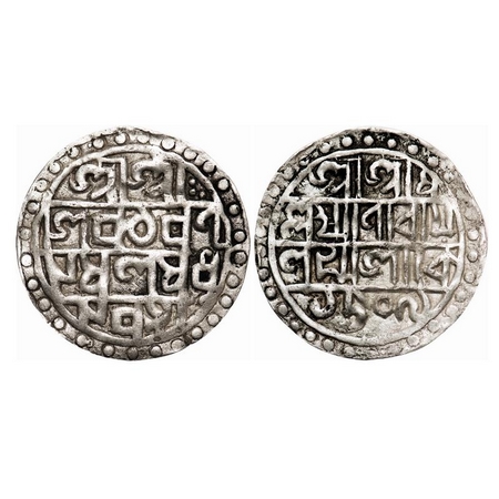 Cooch Behar, Silver Rupee, 10.21g, Lakshmi Narayan (1587/1627 AD), SE 1509, Obv: Sri Sri /