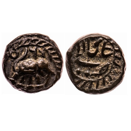 Mysore, Copper ¼ Paisa, 2.68g, Tipu Sultan (1787-1799 AD), Khaliqabad Mint, AM 1225 (Error