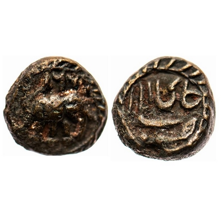 Mysore, Copper ¼ Paisa, 2.73g, Tipu Sultan (1787-1799 AD), Khaliqabad Mint, AM X22X (1225)