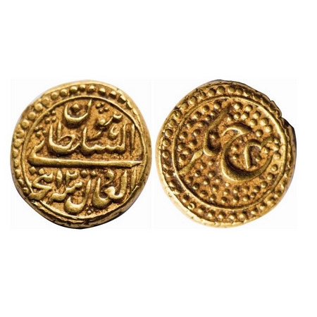 Mysore, Gold, Pagoda Farooqi, 3.44g, Tipu Sultan (1787-1799 AD), Nagar Mint, AM 1200 / 4 R