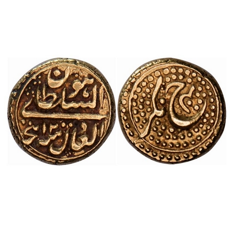 Mysore, Gold, Pagoda Farooqi, 3.43g, Tipu Sultan (1787-1799 AD), Nagar Mint, AM 1200 / 4 R