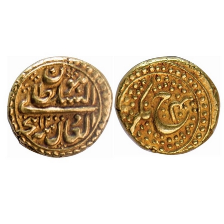 Mysore, Gold, Pagoda Farooqi, 3.46g, Tipu Sultan (1787-1799 AD), Nagar Mint, AM 1200 / 4 R