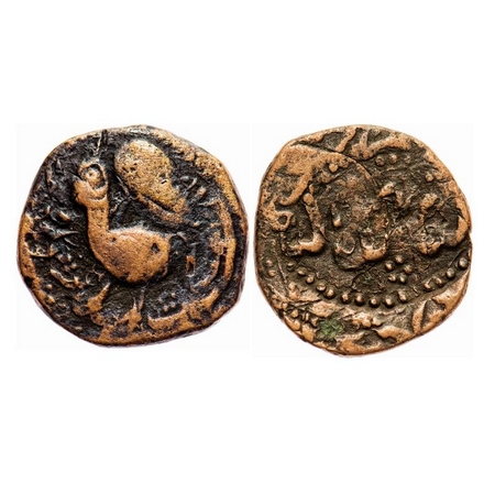 Sikh Empire, Copper Paisa, 7.45g, Ranjit Singh (VS 1856-1896/1799-1839 AD), Peshawar Mint,