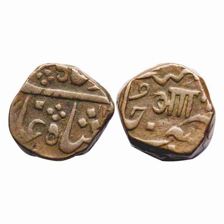 Baroda, Copper Paisa, 8.79g, Anand Rao, Baroda Mint, AH 12xx, INO Shah Alam II, Aas G(aa) 