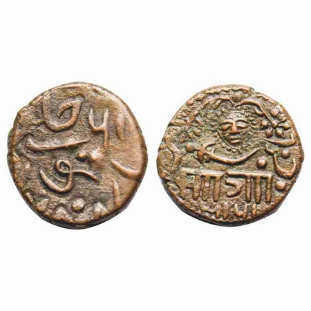 Baroda, Copper Paisa, 7.42g, Sayaji Rao III (VS 1932-1995, 1875-1938 AD), Amreli Mint, AH 