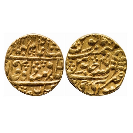 Jaipur, Gold Mohur, 10.83g, Pratap Singh (AH 1192-1218 / 1778-1803 AD), Sawai Jaipur Mint,