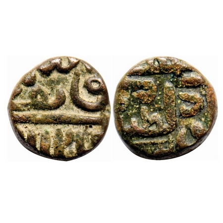 Kutch, Copper Trambiyo, 4.32g Khengarji I (AH 939-994 / 1533-1585 AD), INO Mahmud bin Lati