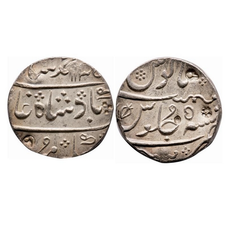 Bombay Presidency, Silver Rupee, 11.55g, Mumbai Mint, in the name of Muhammad Shah, AH 113