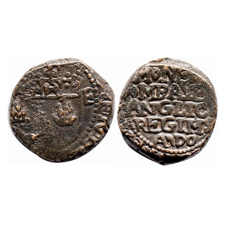 Bombay Presidency, Copper Pice (Copperoon), 13.95g, 1678, Obv: (G C E ) Coat of Arms, Rev: