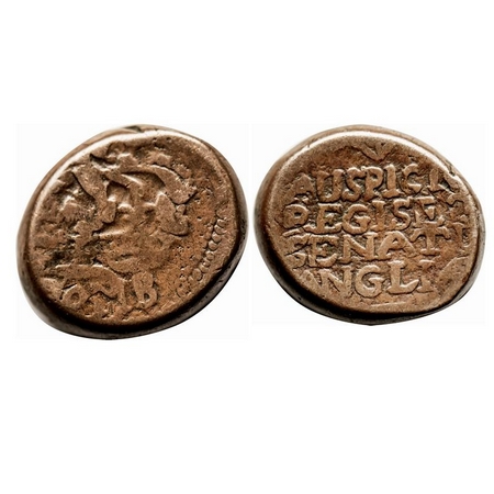 Bombay Presidency, Copper Double Pice, 19.00g, (1728-1749 issue), obverse double struck, O