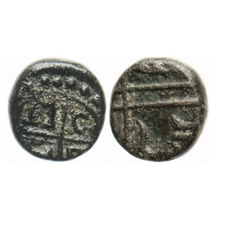 Madras Presidency, Copper Cash, 1.05g, (1796 -1798 AD Issue), AH (12)12.(Salem Mint), Obv: