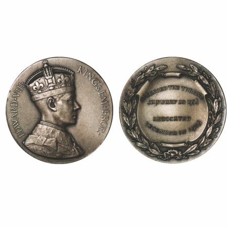 Edward VIII, Copper Medal, 49.33g, 1936, The Abdication of Edward VIII, Obv: portrait of t