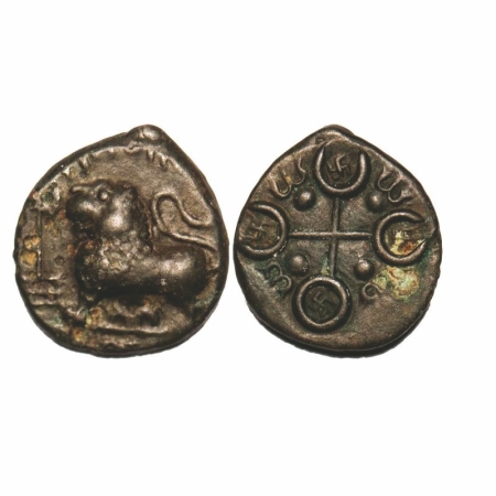Satavahanas, Alloyed Copper, Siri Satakani (c.50BC) with 'Siri Satavahana' legend, Junnar 