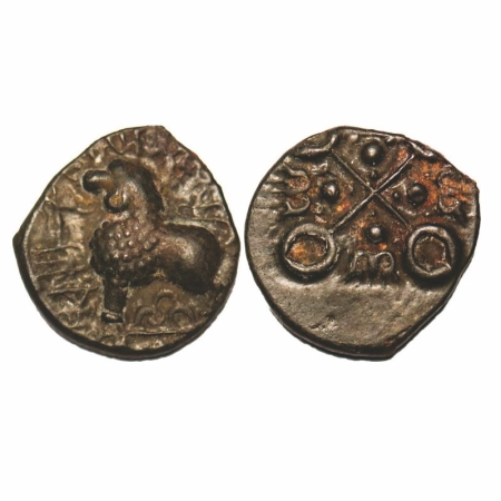 Satavahanas, Alloyed Copper, Siri Satakani (c.50BC) with 'Siri Satavahana' legend, Junnar 