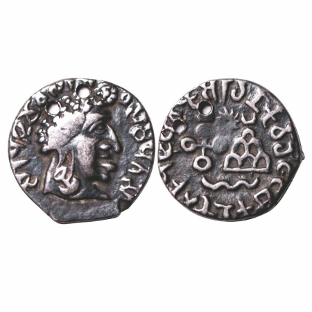 Satavahanas, Vasisthiputra Sri Pulumavi (78-114 AD), Silver Drachma, 2.08g, 15.18x15.54mm,