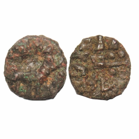 Post-Kushan, Die-struck coin (About 100BC-130AD), Vatsa Kaushambi, Monarchical Coinage, Ka