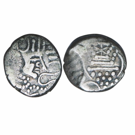 Indo-Sassanian, Debased Silver, 3.89g. 14.66x16.16mm, Issued by early rulers of Mewar, Fro