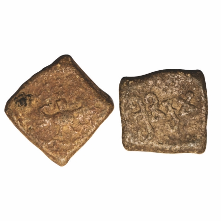 Guptas, Chandragupta II (375-415 AD), Lead Unit, 5.25g, 20.22x20.07mm, Garuda type of West