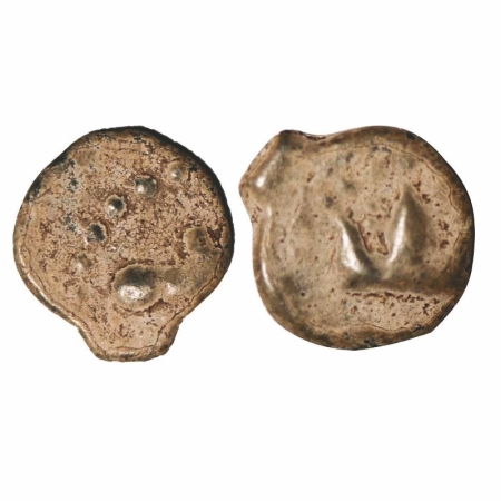 Post Guptas, Anonymous, (c.400-500AD,?), Lead, 2.03g, 14.99x14.08mm, Obv: Bull to right ha