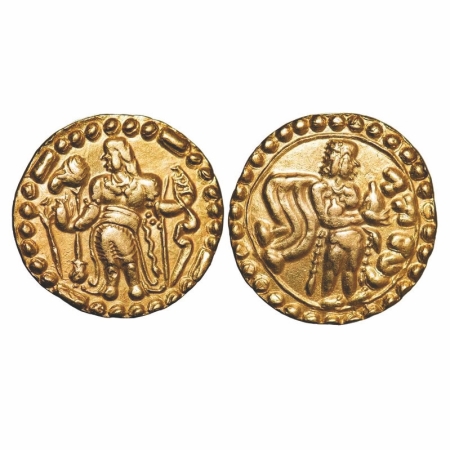 Post-Gupta, East Bengal Samatata region (c. 675-700), Gold Dinar, 5.75g, 22.02mm, copying