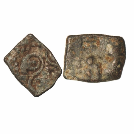 Post Gupta, Gujarat, uninscribed lead, probably attributed to the Gurjaras of Bharuch, (c.