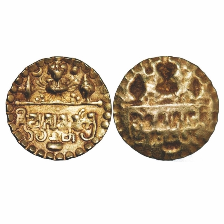 Sarabhapuriyas of Chattisgarh, Sri Prasannamitra (525-550 AD), Gold Unit, 1.34g, 17.02x17.
